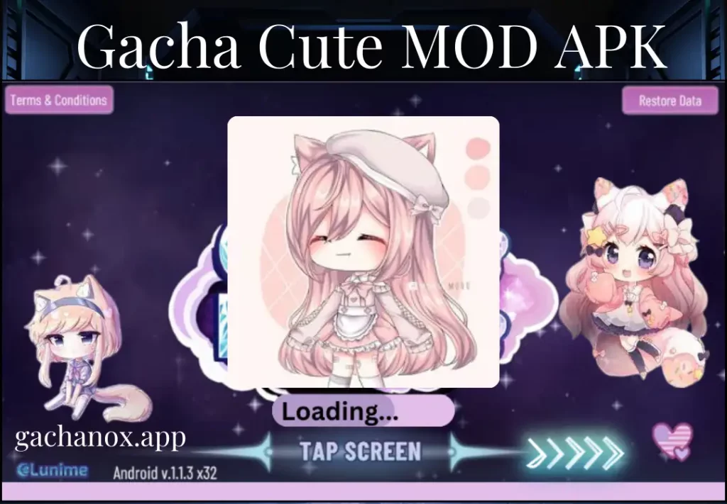 Gacha cute mod apk outfits and characters